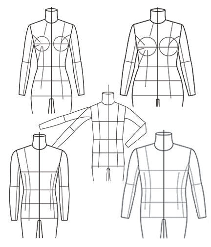 ALL FLATS TEMPLATES BUNDLE female, male, kids, plus female, plus male