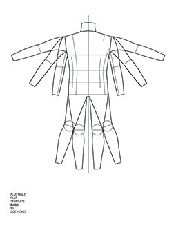 FASHION FLATS TEMPLATES Male Plus Size