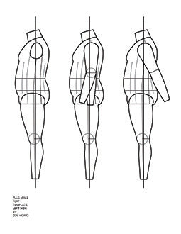 FASHION FLATS TEMPLATES Male Plus Size