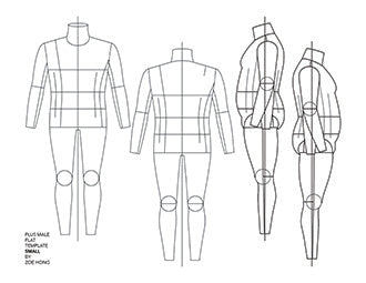 FASHION FLATS TEMPLATES Male Plus Size
