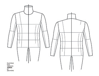 FASHION FLATS TEMPLATES Male Plus Size