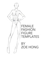 Female fashion figure templates cover