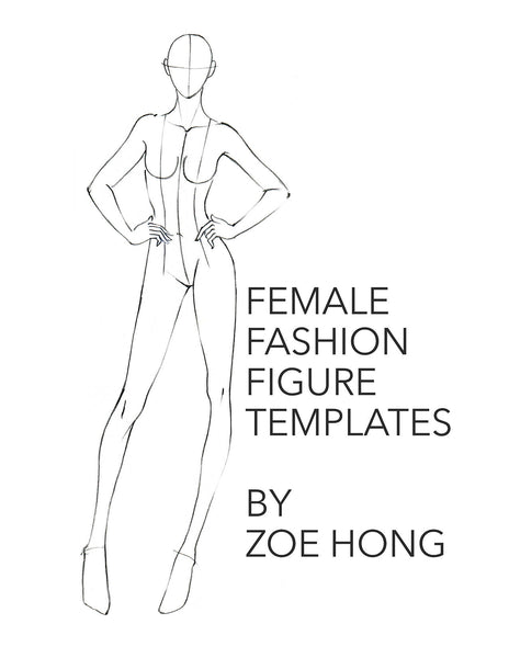 Female fashion figure templates cover