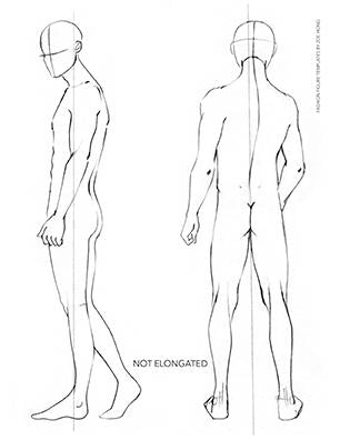 Male FASHION FIGURE TEMPLATES