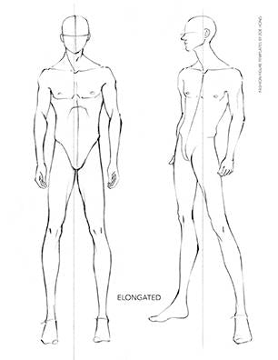 Male FASHION FIGURE TEMPLATES