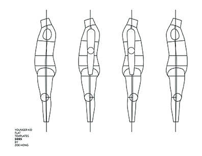 FASHION FLATS TEMPLATES Kids (Younger and Older Kid Proportions Included)