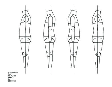 Flat template kids side