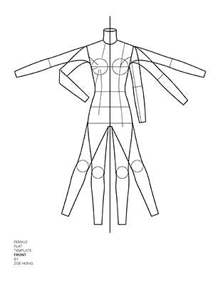 FASHION FLATS TEMPLATES Female