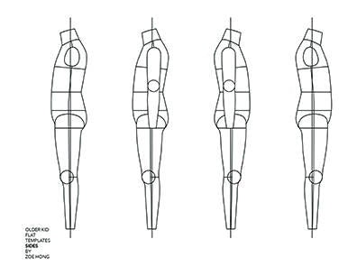 FASHION FLATS TEMPLATES Kids (Younger and Older Kid Proportions Included)