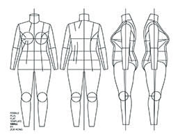 FASHION FLATS TEMPLATES Female Plus Size