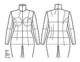 FASHION FLATS TEMPLATES Female Plus Size