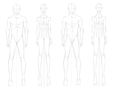 FASHION DESIGN CROQUIS Template Female + Male